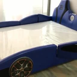 Children's bed boy car bed with guardrail 1.5 meters cartoon solid wood multi-functional double girl baby single bed