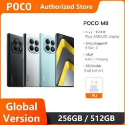 Global Version Mobile Phones POCO M8 5G Smartphone Snapdragon® 6 Gen 3 6.77' Flow AMOLED Display 5520mAh Battery 45W NFC