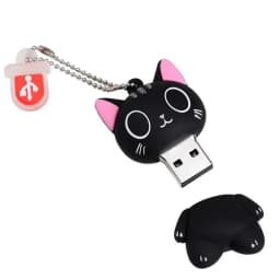 Hot Sale Pendrive Cute Cartoon Cat USB 2.0 Flash Drive 16GB 32GB 64GB 128GB Pen Drive Creative Memory Stick 100% True Capacity