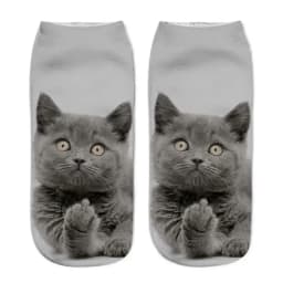 Cute Cat Face Low Ankle Socks For Women Colorful And Fun Cartoon Print With Multiple Kittens New Arrival
