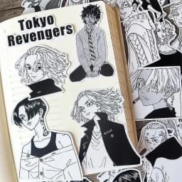 40pcs Black And White Comic Hand Account Stickers Girl Phone Case Photo Album DIY Decoration Material Package Book Diy