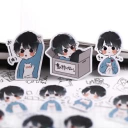 32pcs Cute Boy Stickers For Car Styling Waterproof Bike Motorcycle Phone Book Travel Luggage Toy Funny Sticker Decals