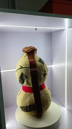 Cos Accessory Cosplay Naruto Gaara Gourd Shape Backpack Canvas Prop Bag Uzumaki Anime Shoulder Satchel Bag Kid Fangift Halloween