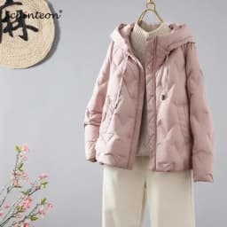 Schinteon Women Light 90% White Duck Down Jacket Casual Loose Autumn Winter Outwear with Hood Korean Style Coat 2026 New