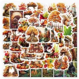 10/30/50PCS Forest Cute Squirrel Sticker Waterproof PVC Decorative Phone Cases Laptop Cup Stationery Box Scrapbook Luggage Decal