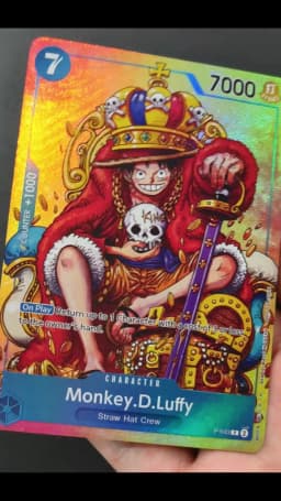 DIY Proxy One Piece TCG English P-043 Monkey.D.Luffy Convention Promo 2024 Blue Anime Game Collection Card Toy