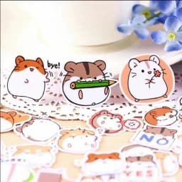 40pcs Creative Cute Self-made Hamster Stickers / Scrapbooking Stickers /decorative Sticker /DIY Craft Photo Albums