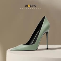 Temperament Pointed Wine Red High Heels Women's Soft Leather Single Shoes Shallow Mouth New Fashionable High Heels Single Shoes