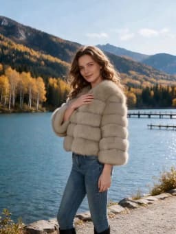 2026 Real Fox Fur Coat Women Winter Warm Luxury Natural Raccoon Fur Jacket Detachable Sleeves Female Vest Furry Coats