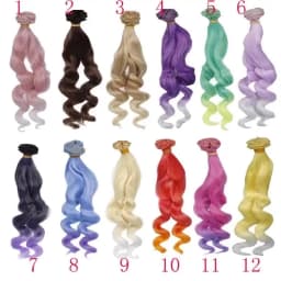 Russian DIY Doll Hair 25cm High Temperature Curly Hair for 1/3 1/4 1/6 BJD DIY Wavy Doll Hair Tree