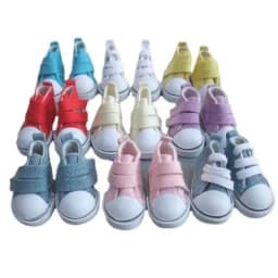 5 Cm Doll Shoes Denim Canvas Mini Toy Shoes1/6 Bjd Sneackers Boots for Russian Diy Handmade Doll