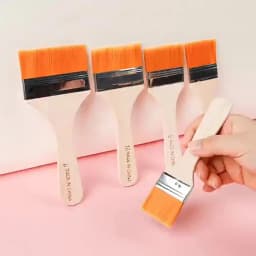 Paint Brushes Wooden Handle Nylon Bristle Paint Brush Set for Oil Painting Dusting Cleaning Edge Trim Painting Brushes Hand Tool