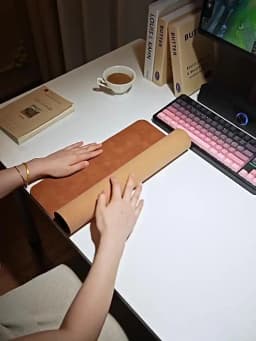 3in1 Large Mouse Pad Double Sided Leather Cork Waterproof Gaming Office Desk Mat Non Slip Computer Desk Pad Accessories Mousepad