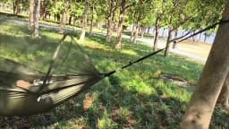 Outdoor Camping Hammock With Mosquito Net Lightweight Hanging Hammocks High Strength Parachute Fabric Hanging Bed Net 250x120cm