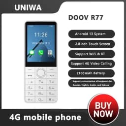 DOOV R77 4G Smart Touch Screen Keypad Mobile Phone Android 13 2.8" Screen 3GB+32GB 2100mAh Long Battery Smartphone Whatsapp