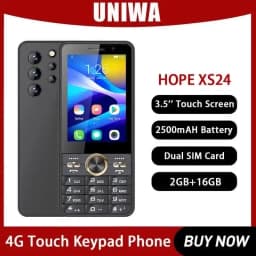 UNIWA HOPE XS24 4G Touch Screen Keypad Phone Android 8.1 2GB+16GB 2500mAh Dual SIM Card Quad Core 3.5Inch Whatsapp GPS Cellphone