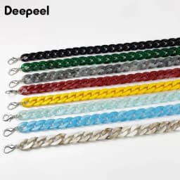1/2Pcs Deepeel 60cm Acrylic Bag Strap Handbag Resin Chain Detachable Lobster Clasps for Purse Handle DIY Making Accessories