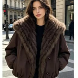 Fur Jackets Winter Natural Real Fox Fur Coat Detachable Collar Short Coat Women Loose White Duck Down Jacket Warm Fur Parka