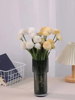 4/5pcs Artificial Flowers Plastic Onion Balls Bouquet Plant Home Decorative Simulation Dandelion Fake Flower Hotel Decoration