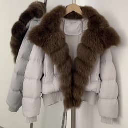 OFTBUY New Winter 90 Duck Down Jacket Women Real Fox Fur Short Warm Puffer Coat Female Fashion Casual Natural Fur Outerwear Lady