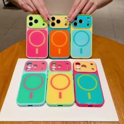 Magnetic Colorful Case For iPhone 18 17 16 15 14 Pro Max For MagSafe Crystal Glitter Back Soft Bumper Shockproof Cover