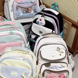 Contrast color desihngirls backpack Good lookingandlargecapacityschool backpack for girls Pain bag tote bagforwomenAgiftforagirl