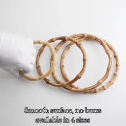 10/14/20PCS 8-25cm Natural Bamboo Bag Handles Handbag Round Ring Handle For Tote Purse Frames DIY Handmade Gift Box Accessories