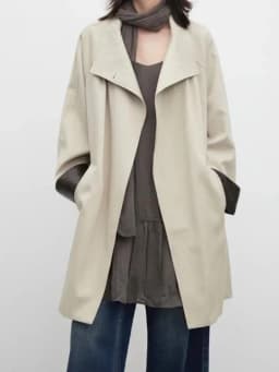 CHIC VEN Korean Women Mid Length PU Jacket Stand Collar One-button Laced Up Overcoat Office Lady Trench Coat Spring Autumn 2026