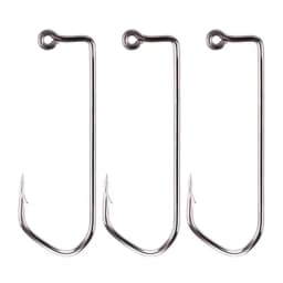 100pcs 7150 Jig Fishing Hooks Barbed Black Hook High Carbon Steel Pesca Barbarian 90 Degree Fishhook Size 6/0# to 1# Hook