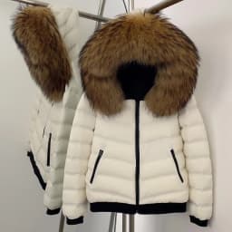 OFTBUY Quilted Zipper Pockets Women Short Down Jacket Goose Down Coat with Real Fox Fur Hood New Winter Puffer Coat Female