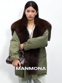 AYUNSUE 90% White Goose Down Coat Womens Winter Clothes Oversized Fox Fur Collar Mid Length Parka Female Loose Fit Clothing 2026