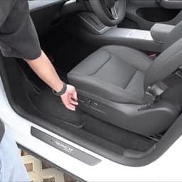 For Tesla Model 3 Y YL 2021-2027 LHD Center Console Two Side Anti Kick Pad Protector PU Leather Sticker Cover Car Accessories
