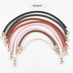 1/2Pcs 30/40/60mm PU Leather Woven Handbag Handle Metal Buckle for Women Shoulder Bag Purse Bags Strap Replace Accessories