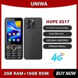 UNIWA HOPE XS17 4G Touch Screen Keypad Phone 3.5 Inch Android 8.1 Dual SIM Card 2GB RAM+16GB ROM 2500mAh Cellphone Whatsapp GPS