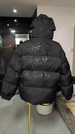 Y2K Puffer Jacket for Women Black Leopard Print Hooded Zip Up Oversized Quilted Padded Coat Autumn Winter Everyday Streetwear