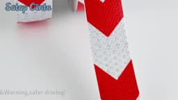 25mm*5m Waterproof Reflective Car Sticker White-Red Arrow Adhesive High Visibility Caution Warning Safety Tape Reflectors Strips