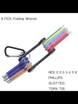 Box End Wrench Set Torx Star Key Screwdriver Ball End Allen Keys Tool L Type 9Pc 1.5mm-10mm Torque Long Metric Socket Wrench Set
