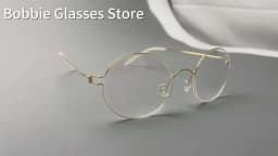 Denmark Design Small Round Glasses Frame Screwless Ultra Light 4g Air Pure Titanium Eyeglasses Men Retro Rim Eyewear Korea Style