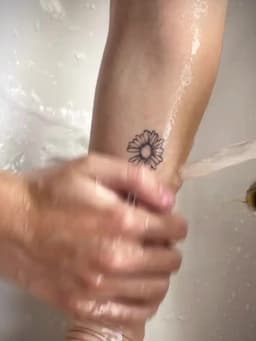 1Pc 2.5D Handwritten Font Arm Waterproof Temporary Tattoo, Long-Lasting 1-2 Weeks, Realistic Semi-Permanent Fake Tattoo