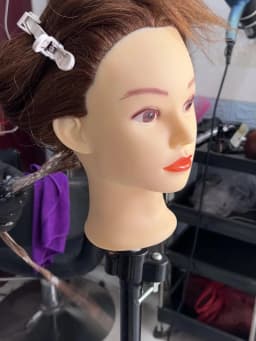 100% Real Human Hair Doll Head For Hairstyle Professional Training Head Kit Mannequin Head Styling To Practice Hot Curl Iron St