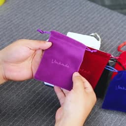 10pcs Pink Thick Velvet Jewelry Packaging Bag Drawstring with Ribbon Rings Board Game Tarots Playing Cards Storage Organizer Bag