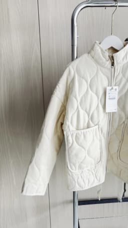 Women's Polyester Padded Jacket 2026New Arrival Vintage Lenzing Rayon High Collar Large Pocket Decorative Quilted Coat for Women