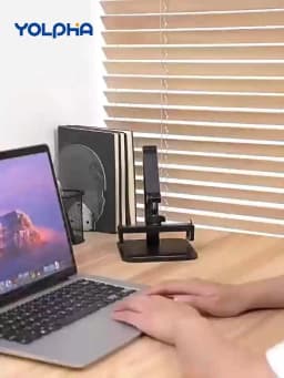 Tablet Stand Holder for ipad Height Adjustable Kindle Stand 360°Rotation Monitor Stand for Desk, Tablets, Smartphone Square Base