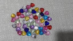 NBNLWK 1/2" Heart Shape Sewing Acrylic Buttons For Garment 50Pcs Multicolors Decorative Clothes Accessories