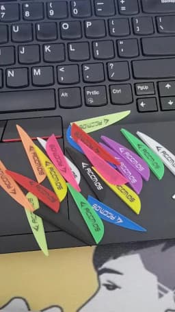 1.75 inch Archery Arrows Vanes Plastic Arrow Feather Fletching for DIY Archery Hunting Targeting Arrows (50pcs)