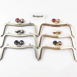 1/2Pcs Deepeel 20cm Metal Handle for Bags Pearl Head Kiss Lock Clasp Purse Brackets HandBags Handles Replacement Accessories