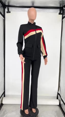 Tracksuit Women Pants Set Two Piece Set Autumn Winter Zipper Jacket Tops Suits Jogging Vintage Patchwork Outfits Y2k Streetwear