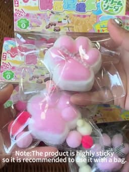 Cat Paw Mochi Taba Silicone Slow Rebound Pinch Decompression Toy Squishy Fidget Toy Cute Plush Cat Paw Stress Release Vent Toy