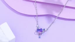 2026 Original 925 Sterling Silver Planet Necklace Love Heart Zircon Inlaid Romantic Fashion Fine Jewelry Party Gifts for Women