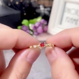 Huitan Exquisite Red Love CZ Engagement Proposal Rings for Women Thin Band Aesthetic Female Fashion Jewelry Fancy Birthday Gift